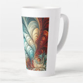 Fractal Feathers Latte Mok (Rechterhoek)
