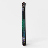 Fractal Feathers Monogram Aangepaste naam Case-Mate iPhone Case (Achterkant/links)