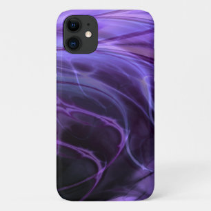 Fractal feathers Paarse Case-Mate iPhone Case