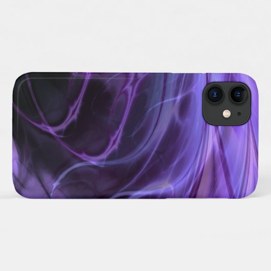 Fractal feathers Paarse Case-Mate iPhone Case (Achterkant (horizontaal))