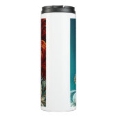Fractal Feathers Thermal Tumbler Thermosbeker (Achterkant)