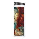 Fractal Feathers Thermal Tumbler Thermosbeker (Geroteerd rechts)