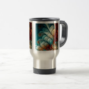 Fractal Feathers Travel/Commuter Mok, 15 oz Reisbeker