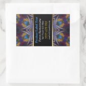 Fractal Feathers Verticaal etiket op product (Tas)