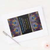 Fractal Feathers Verticaal etiket op product (Envelop)