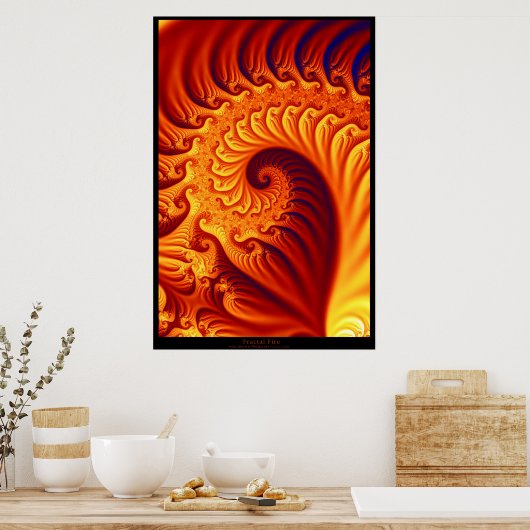 Fractal Fire Poster (Keuken)