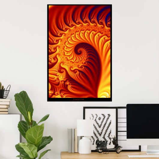 Fractal Fire Poster (Thuiskantoor)
