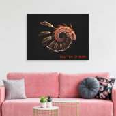 Fractal Firebird Canvas Afdruk (Insitu (Woonkamer))