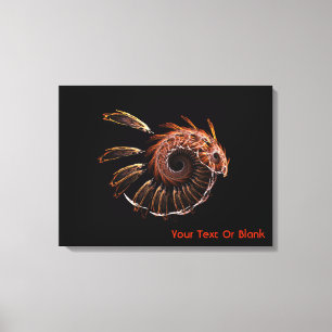 Fractal Firebird Canvas Afdruk