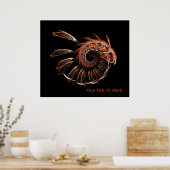 Fractal Firebird Poster (Keuken)