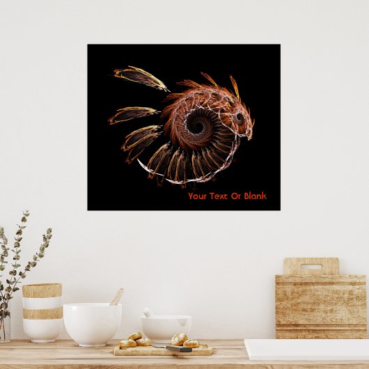 Fractal Firebird Poster (Keuken)