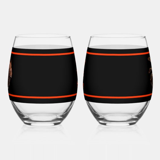 Fractal Firebird Wijnglas Zonder Voet (Links)