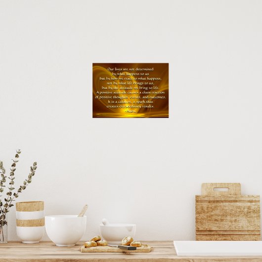 Fractal Firefly met Poster van de Citatie (Keuken)