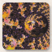 Fractal Firestorm Sphere Bier Onderzetter (Voorkant)