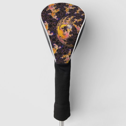 Fractal Firestorm Sphere Golfheadcover (Voorkant)