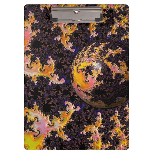 Fractal Firestorm Sphere Klembord (Voorkant)
