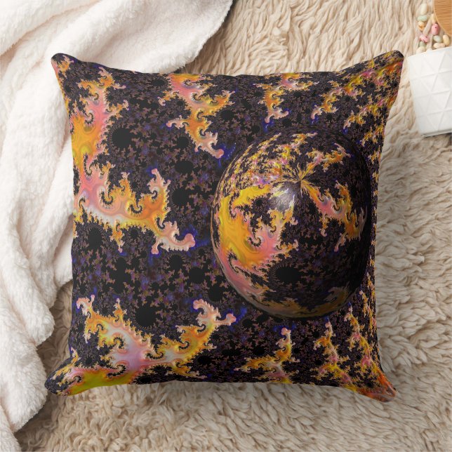 Fractal Firestorm Sphere Kussen (Deken)