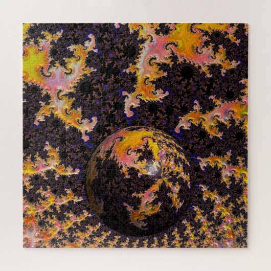 Fractal Firestorm Sphere Legpuzzel (Horizontaal)