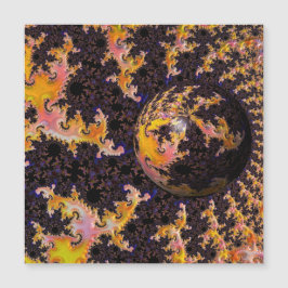 Fractal Firestorm Sphere Magnetic Card