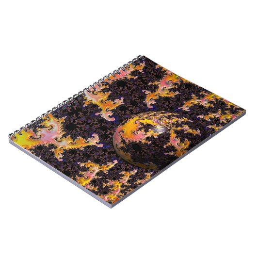 Fractal Firestorm Sphere Notitieboek (Linkerzijde)