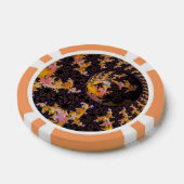 Fractal Firestorm Sphere Poker Chips (Enkel)