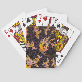 Fractal Firestorm Sphere Pokerkaarten