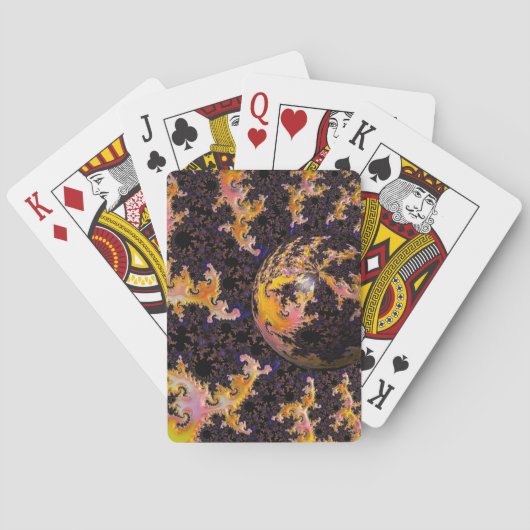 Fractal Firestorm Sphere Pokerkaarten (Achterkant)