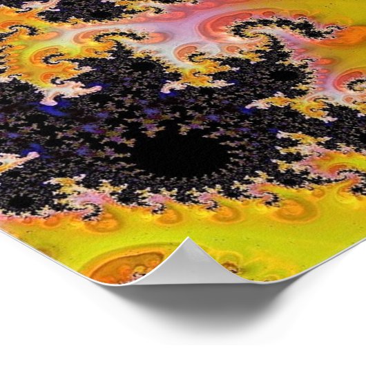 Fractal Firestorm Sphere Poster (Hoek)