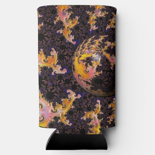 Fractal Firestorm Sphere Seltzer Blikjeskoeler (Achterkant)