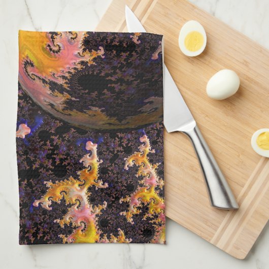 Fractal Firestorm Sphere Theedoek (Quarter Fold)