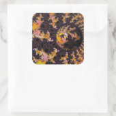 Fractal Firestorm Sphere Vierkante Sticker (Tas)