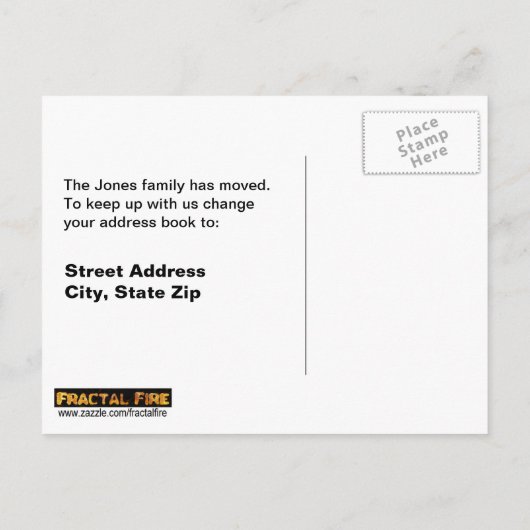 Fractal Firs Aankondigingskaart (Achterkant)