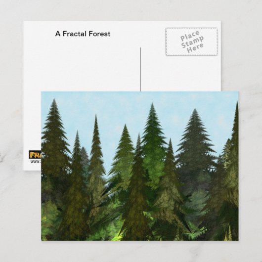 Fractal Firs Briefkaart (Voorkant / Achterkant)