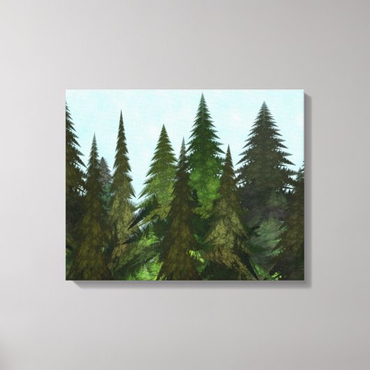 Fractal Firs Canvas Afdruk (Voorkant)