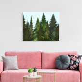 Fractal Firs Canvas Afdruk (Insitu (Woonkamer))