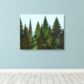 Fractal Firs Canvas Afdruk (Insitu (Houten vloer))