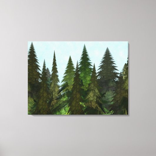 Fractal Firs Canvas Afdruk (Voorkant)