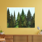 Fractal Firs Canvas Afdruk (Insitu (Woonkamer))