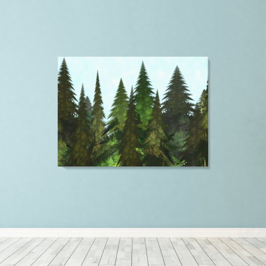 Fractal Firs Canvas Afdruk (Insitu (Houten vloer))