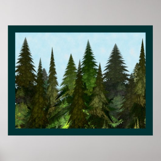 Fractal Firs Poster (Voorkant)
