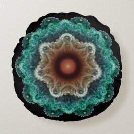 Fractal flamboyant ornament rond kussen