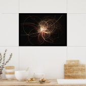Fractal Flame: Cream Light Poster (Keuken)