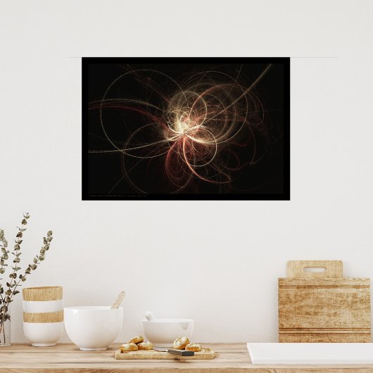Fractal Flame: Cream Light Poster (Keuken)
