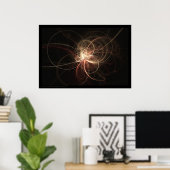 Fractal Flame: Cream Light Poster (Thuiskantoor)