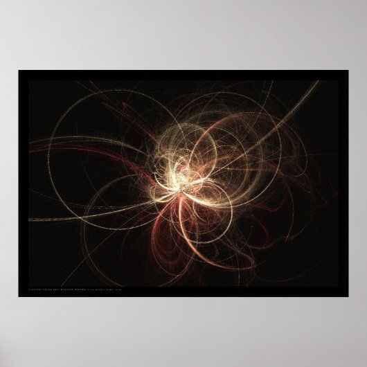 Fractal Flame: Cream Light Poster (Voorkant)