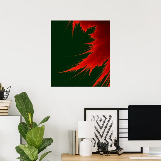 Fractal Flame Poster (Thuiskantoor)
