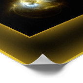 Fractal Flames Comp. -beige Poster (Hoek)