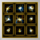 Fractal Flames Comp. -beige Poster (Voorkant)
