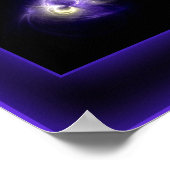 Fractal Flames Comp. -blauw Poster (Hoek)