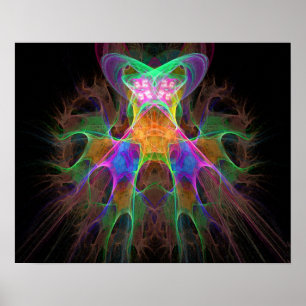 Fractal Flames Deva Poster